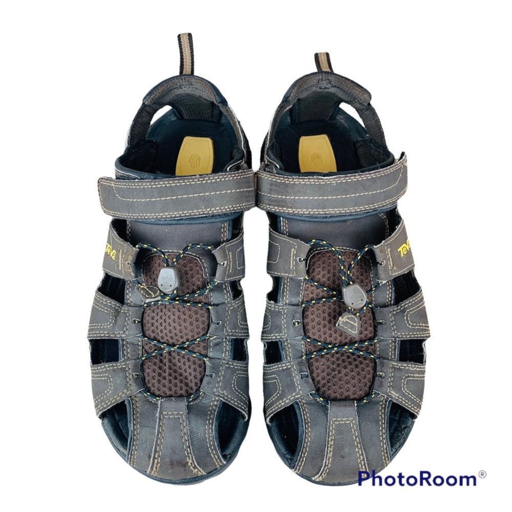Teva Brown Leather Fisherman Hiking Sandals Mens Size 10